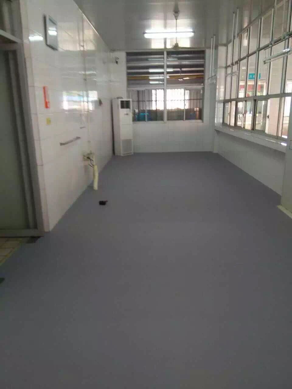 堰桥小学食堂腾方PVC塑胶地板