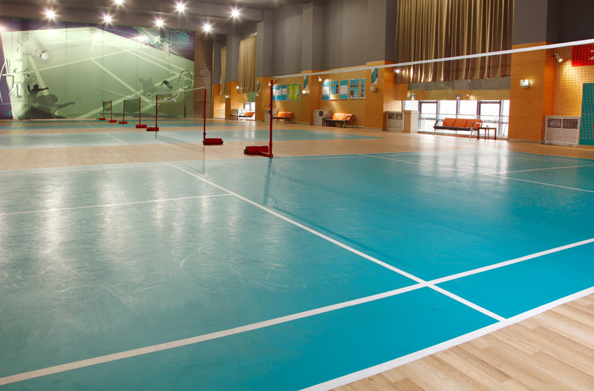 体育场pvc运动地板安装
